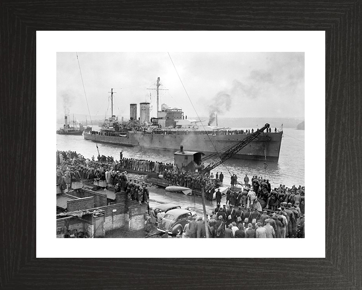 HMS Exeter (68) Photo Print - Entering Plymouth 1940 - Royal Navy York Class Heavy Cruiser