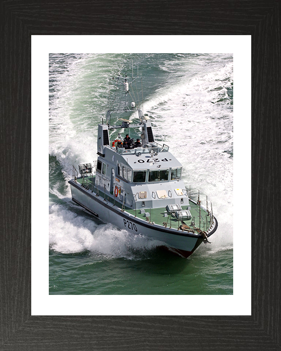 HMS Biter (P270) Photo Print - Starboard Bow 2017 - Royal Navy Archer Class P2000 Patrol Vessel Posters, Prints, & Visual Artwork Hampshire Prints 10 x 8 Black Frame Yes