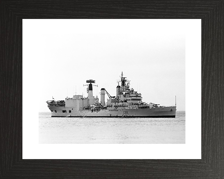 HMS Blake (C99) Royal Navy Tiger Class Light Cruiser Entering Harbour Photo Print Wall Art Decor Posters, Prints, & Visual Artwork Hampshire Prints 10 x 8 Black Frame Yes