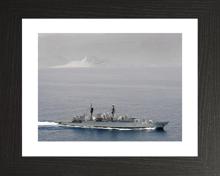 HMS Cumberland (F85) Royal Navy Type 22 Frigate At Speed Photo Print Wall Art Decor Posters, Prints, & Visual Artwork Hampshire Prints 10 x 8 Black Frame Yes