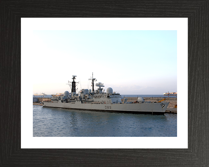 HMS Exeter (D89) Photo Print - Gibraltar 2007 - Royal Navy Type 42 Destroyer Posters, Prints, & Visual Artwork Hampshire Prints 10 x 8 Black Frame Yes
