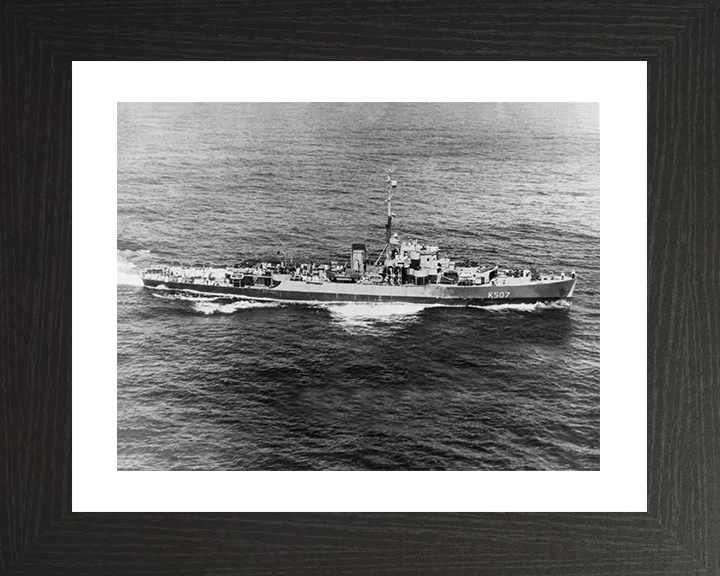 HMS Dominica (K507) Photo Print - At sea 1944 - Royal Navy Colony Class Frigate