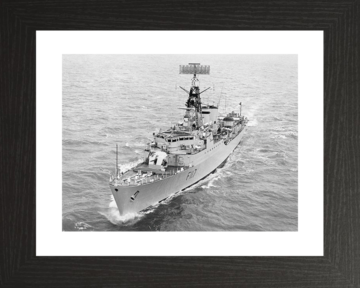 HMS Ashanti (F117) Royal Navy Tribal Class Frigate Underway Photo Print Wall Art Decor Posters, Prints, & Visual Artwork Hampshire Prints 10 x 8 Black Frame Yes