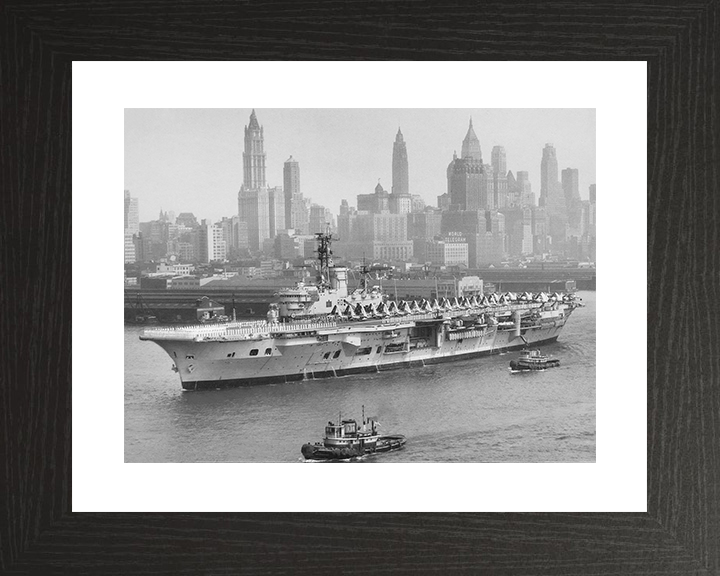HMS Ark Royal (R09) Royal Navy Audacious Class Aircraft Carrier Entering Harbour Photo Print Wall Art Decor Posters, Prints, & Visual Artwork Hampshire Prints 10 x 8 Black Frame Yes