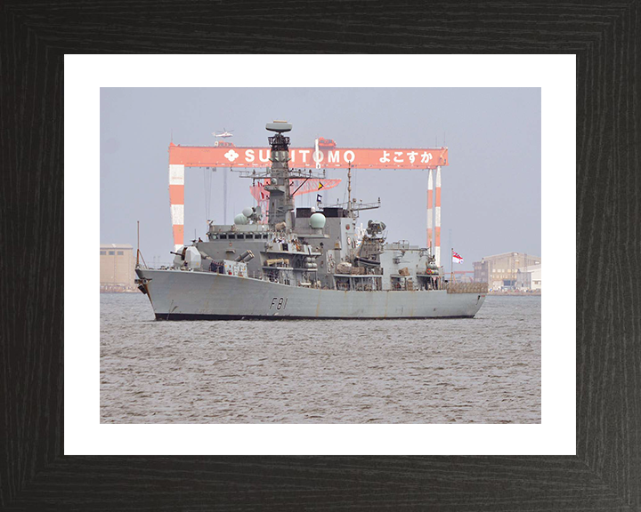 HMS Sutherland (F81) Photo Print - Japan 2018 - Royal Navy Type 23 Frigate Hampshire Prints 10 x 8 Black Frame Yes