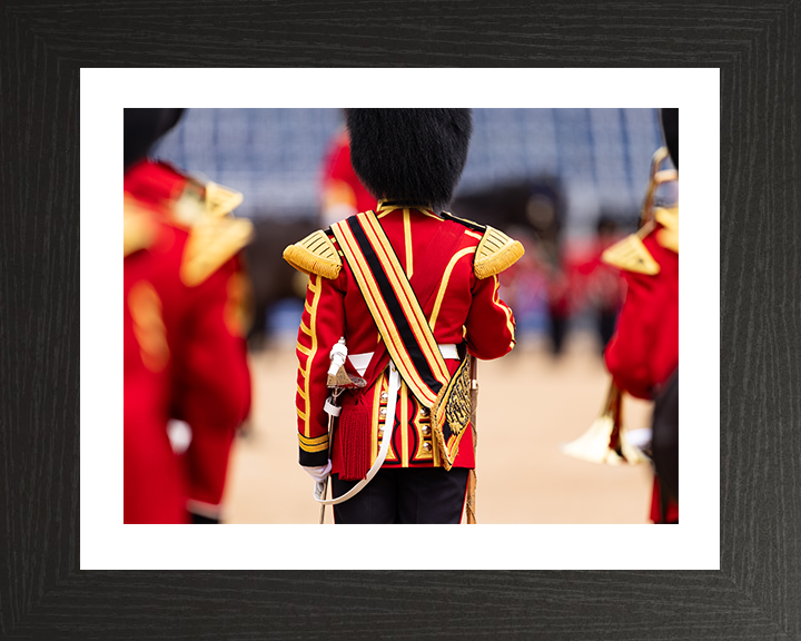 Household Division Drum Major Photo Print - British Army Hampshire Prints 10 x 8 Black Frame Yes