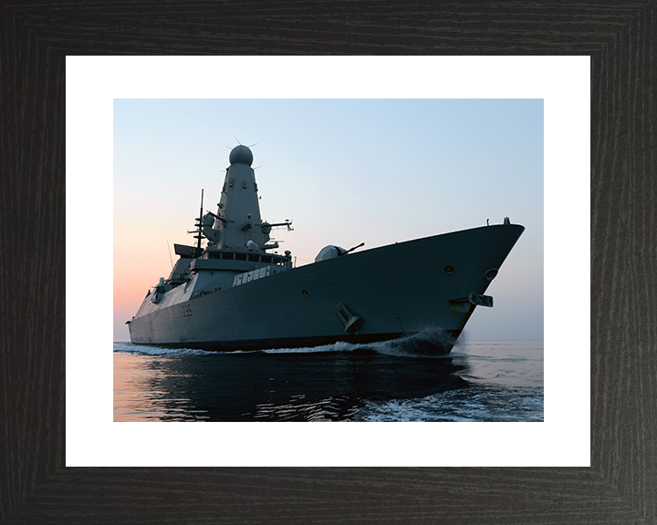 HMS Dragon (D35) Royal Navy Type 45 Destroyer Operation Kipion 2013 Photo Print Wall Art Decor Posters, Prints, & Visual Artwork Hampshire Prints 10 x 8 Black Frame Yes