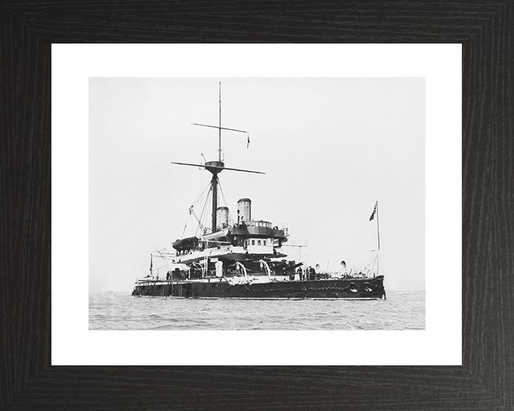 HMS Devastation (1871) Royal Navy Devastation Class Turret Ship Starboard Side Photo Print Wall Art Decor Posters, Prints, & Visual Artwork Hampshire Prints 10 x 8 Black Frame Yes