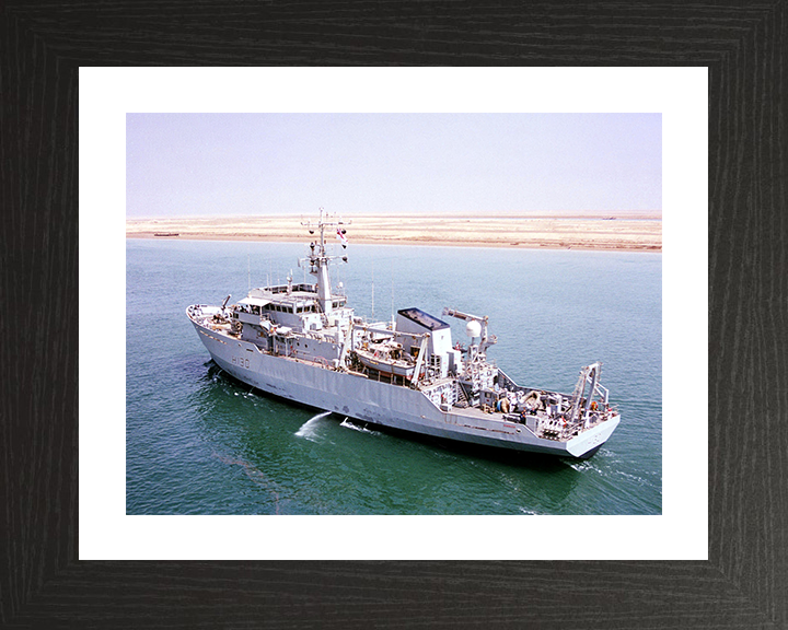 HMS Roebuck (H130) Photo Print - Umm Qasr 2003 - Royal Navy Coastal Survey Vessel Posters, Prints, & Visual Artwork Hampshire Prints 10 x 8 Black Frame Yes