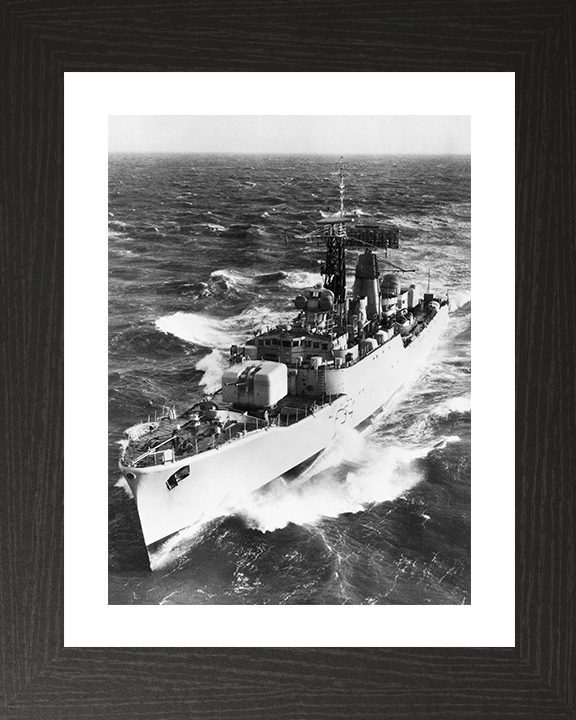 HMS Puma (F34) Photo Print - at sea 1965 - Royal Navy Leopard Class Frigate Posters, Prints, & Visual Artwork Hampshire Prints 10 x 8 Black Frame Yes
