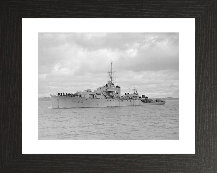 HMS Annan (K404) Royal Navy River Class Frigate Port Side View Photo Print Wall Art Decor Posters, Prints, & Visual Artwork Hampshire Prints 10 x 8 Black Frame Yes