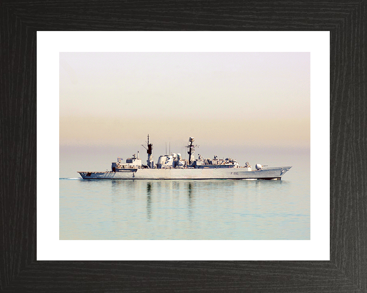 HMS Campbeltown (F86) Photo Print - Persian Gulf 2008 - Royal Navy Type 22 Frigate Posters, Prints, & Visual Artwork Hampshire Prints 10 x 8 Black Frame Yes