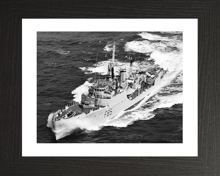HMS Keppel (F85) Photo Print - At Speed- Royal Navy Blackwood Class Frigate Posters, Prints, & Visual Artwork Hampshire Prints 10 x 8 Black Frame Yes