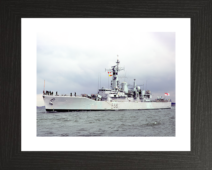 HMS Argonaut (F56) Royal Navy Leander Class Frigate Port Side View Photo Print Wall Art Decor Posters, Prints, & Visual Artwork Hampshire Prints 10 x 8 Black Frame Yes