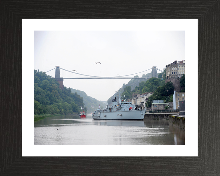 HMS Cattistock (M31) Photo Print - Bristol 2011 - Royal Navy Hunt Class MineHunter Posters, Prints, & Visual Artwork Hampshire Prints 10 x 8 Black Frame Yes