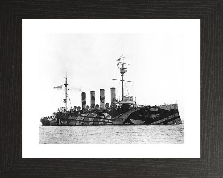 HMS Amphitrite (1898) Royal Navy Diadem Class Cruiser Starboard View Warship Photo Print Wall Art Decor Posters, Prints, & Visual Artwork Hampshire Prints 10 x 8 Black Frame Yes