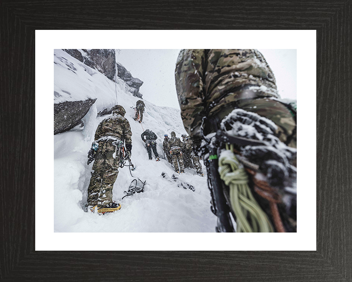Royal Marines Commando Ice Climbing in Norway 2025 Photo Print - Mountain Leaders Course