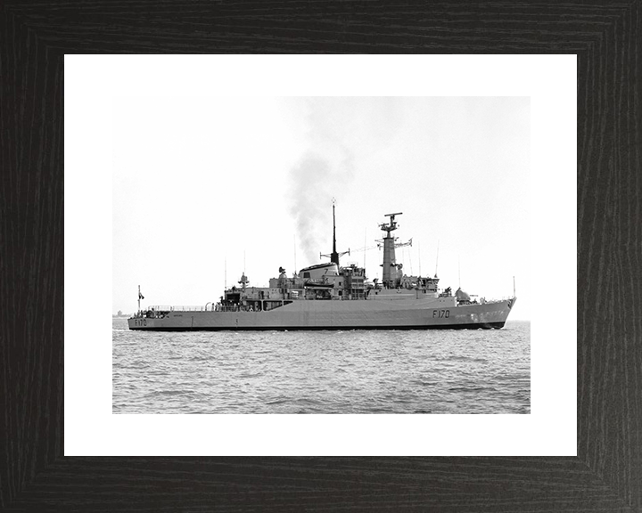 HMS Antelope (F170) Royal Navy Type 21 Frigate Starboard View Photo Print Wall Art Decor Posters, Prints, & Visual Artwork Hampshire Prints 10 x 8 Black Frame Yes