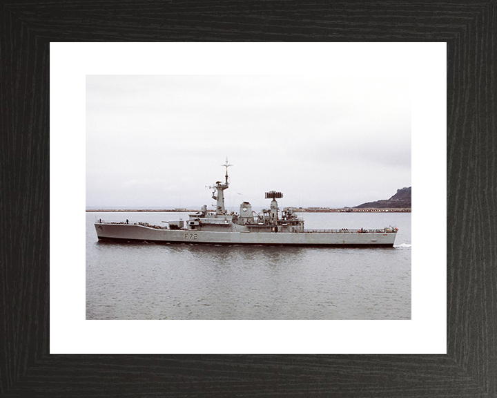 HMS Ariadne (F72) Royal Navy Leander Class Frigate Port Beam View Photo Print Wall Art Decor Posters, Prints, & Visual Artwork Hampshire Prints 10 x 8 Black Frame Yes