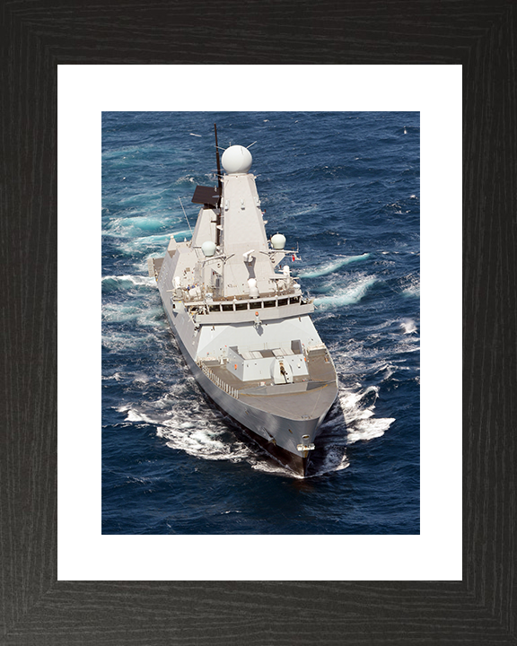 HMS Diamond (D34) Royal Navy Type 45 Destroyer Bow View 2012 Photo Print Wall Art Decor Posters, Prints, & Visual Artwork Hampshire Prints 10 x 8 Black Frame Yes