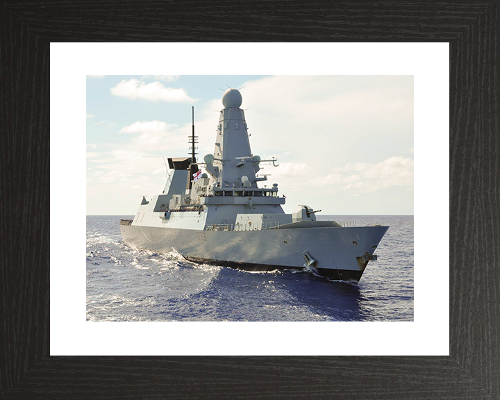 HMS Dauntless (D33) Royal Navy Type 45 Destroyer Caribbean 2012 Photo Print Wall Art Decor Posters, Prints, & Visual Artwork Hampshire Prints 10 x 8 Black Frame Yes