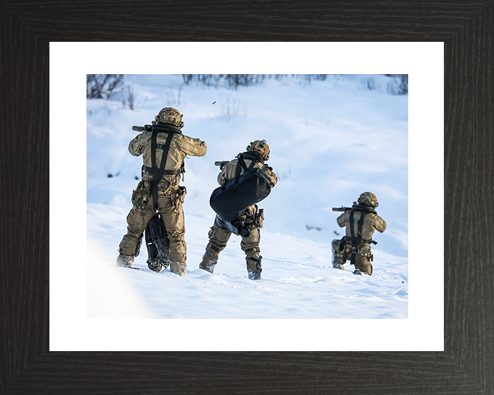 Royal Marines beach assault live firing Photo Print 30 Commando Wall Art Military Decor UK Poster Posters, Prints, & Visual Artwork Hampshire Prints 10 x 8 Black Frame Yes