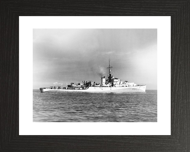 HMS Avon (K97) Royal Navy River Class Frigate Starboard Side View Photo Print Wall Art Decor Posters, Prints, & Visual Artwork Hampshire Prints 10 x 8 Black Frame Yes