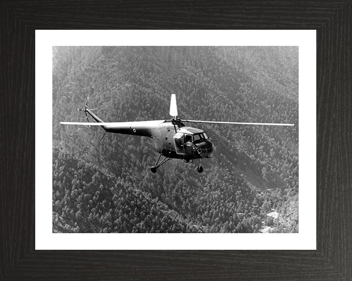 RAF Sycamore HR.14 helicopter 1957 Photo Print - Royal Air Force Aircraft Hampshire Prints 10 x 8 Black Frame Yes