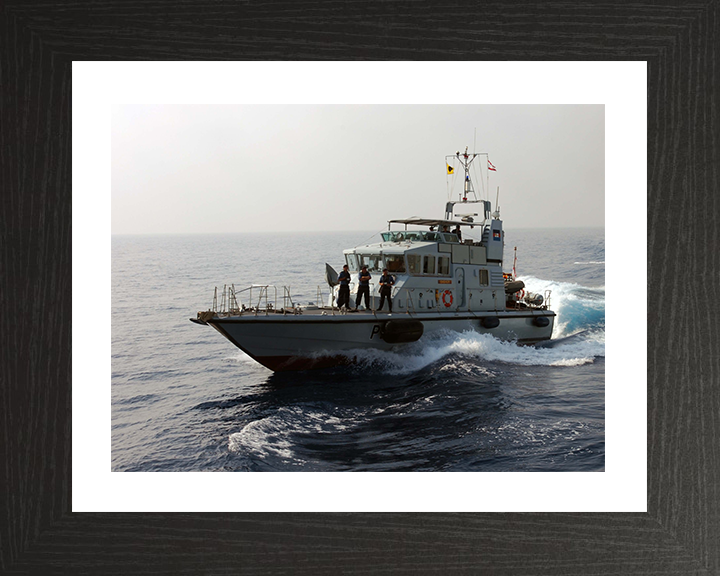 HMS Dasher (P280) Photo Print - Cyprus 2006 - Royal Navy Archer Class P2000 Patrol Vessel Posters, Prints, & Visual Artwork Hampshire Prints 10 x 8 Black Frame Yes