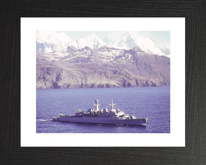 HMS Antrim (D18) Royal Navy County Class Destroyer High Starboard View Photo Print Wall Art Decor Posters, Prints, & Visual Artwork Hampshire Prints 10 x 8 Black Frame Yes
