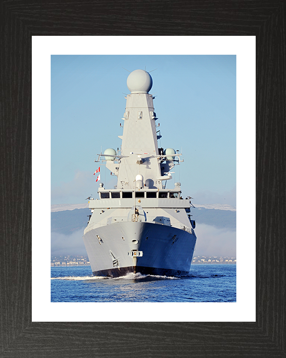 HMS Daring (D32) Photo Print - Enters HMNB Clyde 2011 - Royal Navy Type 45 Destroyer Posters, Prints, & Visual Artwork Hampshire Prints 10 x 8 Black Frame Yes