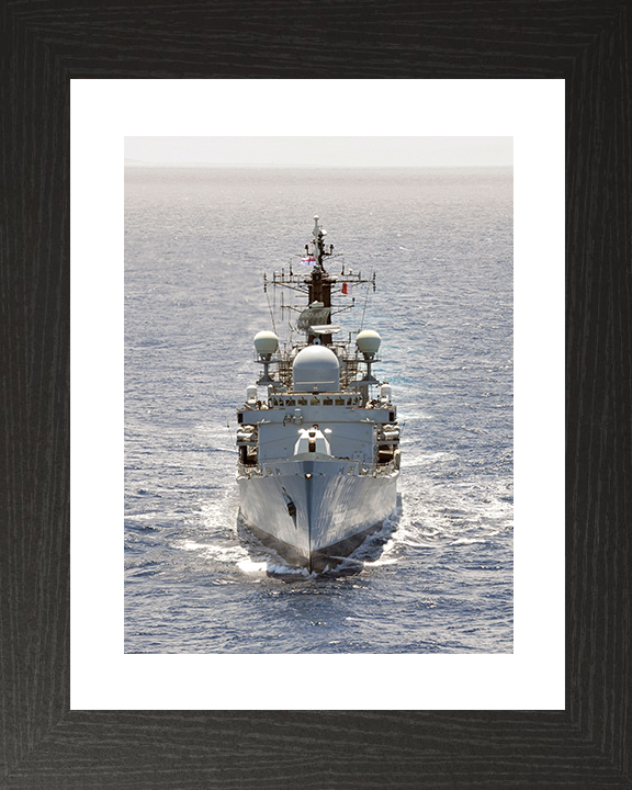HMS Edinburgh (D97) Royal Navy Type 42 Destroyer High Bow View Photo Print Wall Art Decor Posters, Prints, & Visual Artwork Hampshire Prints 10 x 8 Black Frame Yes