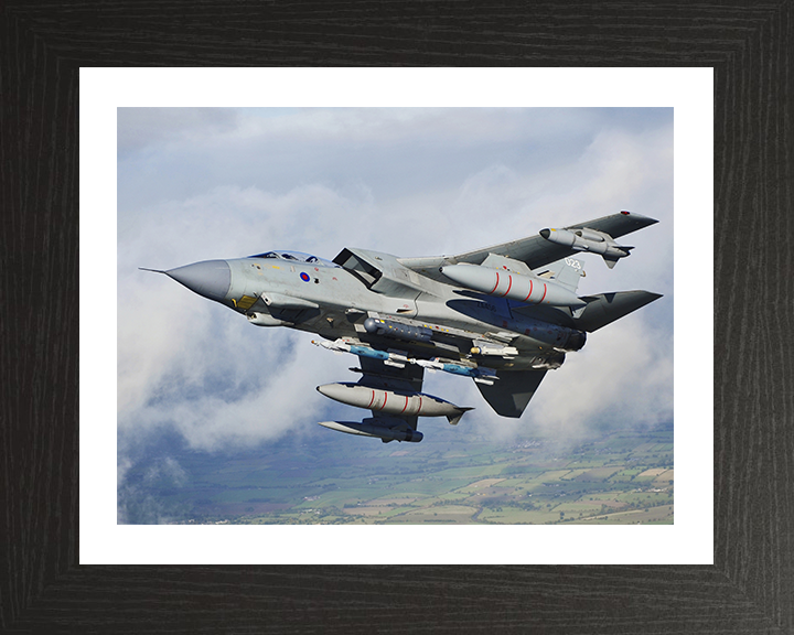 RAF Tornado GR4 from A IX(B) Sqn Photo Print - Royal Air Force Aircraftn | Photography Hampshire Prints 10 x 8 Black Frame Yes
