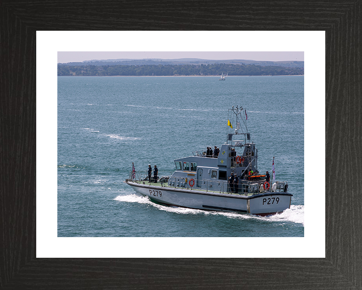 HMS Blazer (P279) Photo Print - At Sea 2022 - Royal Navy Archer Class P2000 Patrol Vessel Posters, Prints, & Visual Artwork Hampshire Prints 10 x 8 Black Frame Yes