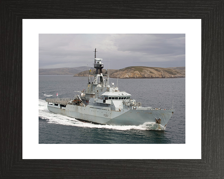 HMS Clyde (P257) Royal Navy River Class Patrol Vessel High Starboard View Photo Print Wall Art Decor Posters, Prints, & Visual Artwork Hampshire Prints 10 x 8 Black Frame Yes