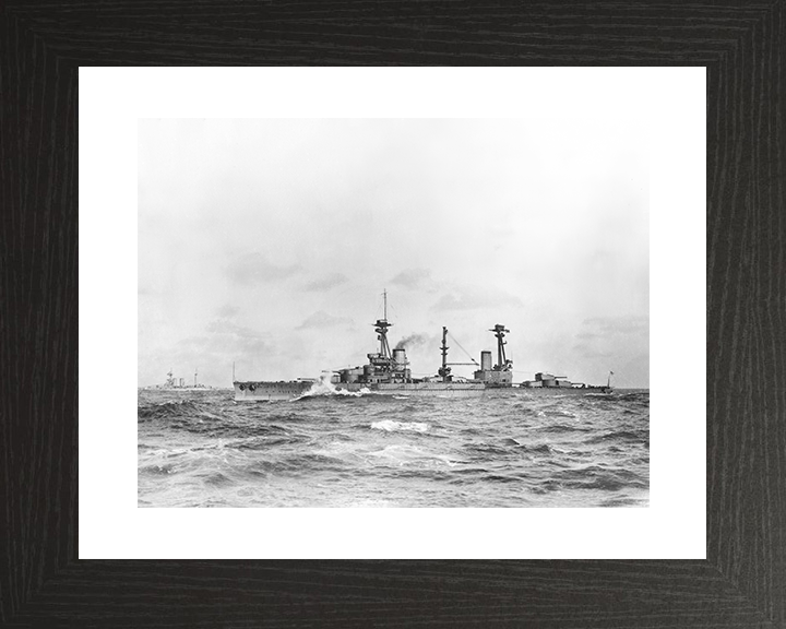 HMS Agincourt (1913) Royal Navy Battleship Photo Print Warship Wall Art Posters, Prints, & Visual Artwork Hampshire Prints 10 x 8 Black Frame Yes