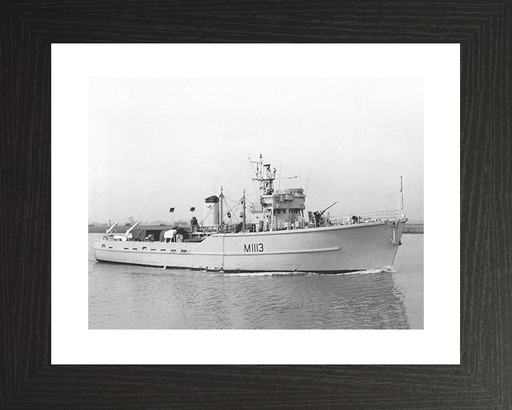 HMS Brereton (M1113) Royal Navy Ton Class Minesweeper Starboard View Photo Print Wall Art Decor Posters, Prints, & Visual Artwork Hampshire Prints 10 x 8 Black Frame Yes