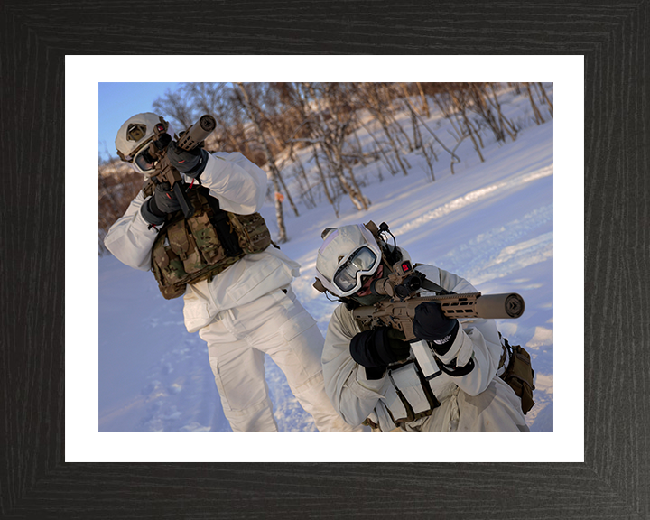 Royal Marine Commandos SRS in Norway Photo Print Hampshire Prints 10 x 8 Black Frame Yes