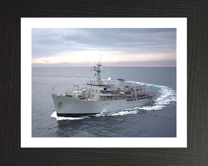 HMS Herald (H138) Photo Print - At Sea 1996 - Royal Navy Hecla Class Survey Vessel