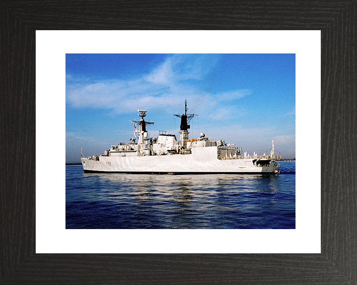 HMS Broadsword (F88) Royal Navy Type 22 Frigate Low Port Side View Photo Print Wall Art Decor Posters, Prints, & Visual Artwork Hampshire Prints 10 x 8 Black Frame Yes