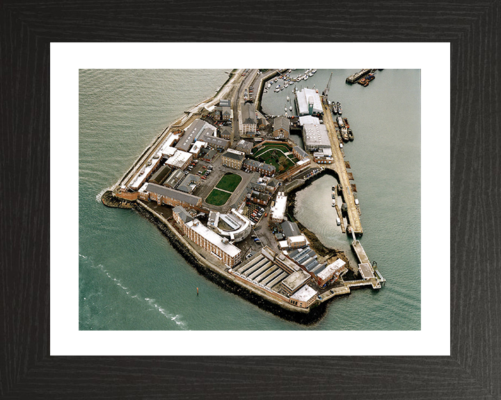 HMS Dolphin Photo Print - Gosport Hampshire 2002 - Royal Navy Shore Establishment Hampshire Prints 10 x 8 Black Frame Yes