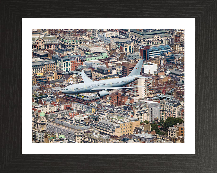 RAF Voyager and Tornado GR4’s over London Photo Print - Royal Air Force Aircraft Hampshire Prints 10 x 8 Black Frame Yes