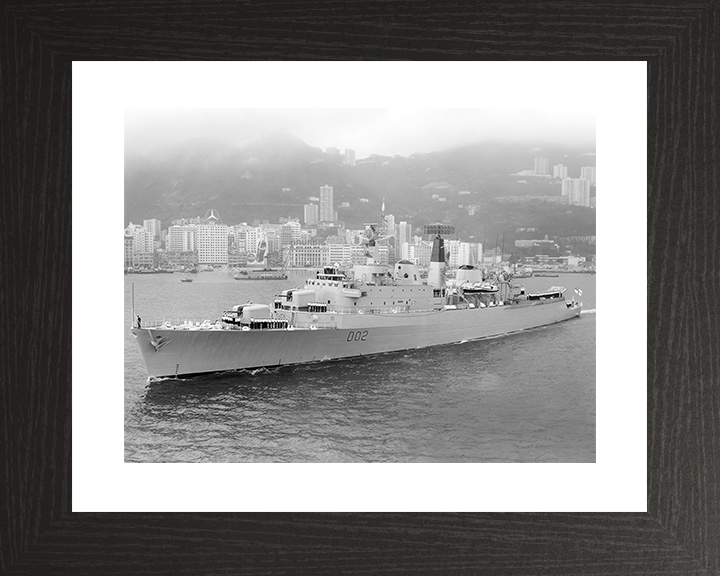 HMS Devonshire (D02) Royal Navy County Class Destroyer Leaving Harbour Photo Print Wall Art Decor Posters, Prints, & Visual Artwork Hampshire Prints 10 x 8 Black Frame Yes