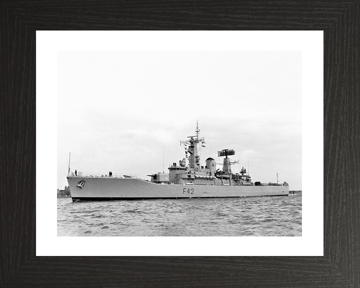 HMS Phoebe (F42) Photo Print - Entering Portsmouth 1973 - Royal Navy Leander Class Frigate