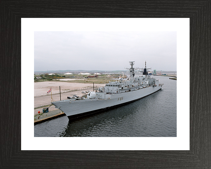 HMS Cumberland (F85) Photo Print - Barrow in Furness 2002 - Royal Navy Type 22 Frigate Posters, Prints, & Visual Artwork Hampshire Prints 10 x 8 Black Frame Yes