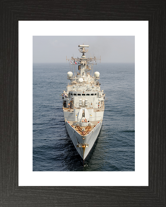 HMS Cumberland (F85) Royal Navy Type 22 Frigate High Bow View Photo Print Wall Art Decor Posters, Prints, & Visual Artwork Hampshire Prints 10 x 8 Black Frame Yes