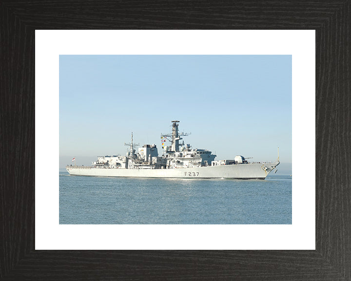 HMS Westminster (F237) Photo Print - Starboard View - Royal Navy Type 23 Frigate Hampshire Prints 10 x 8 Black Frame Yes