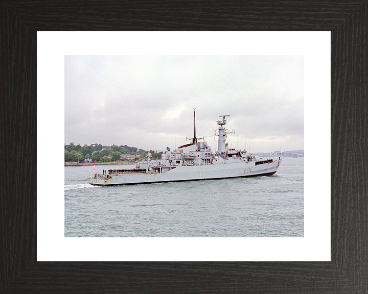 HMS Alacrity (F174) Royal Navy Type 21 Frigate Starboard View Photo Print Wall Art Decor Posters, Prints, & Visual Artwork Hampshire Prints 10 x 8 Black Frame Yes