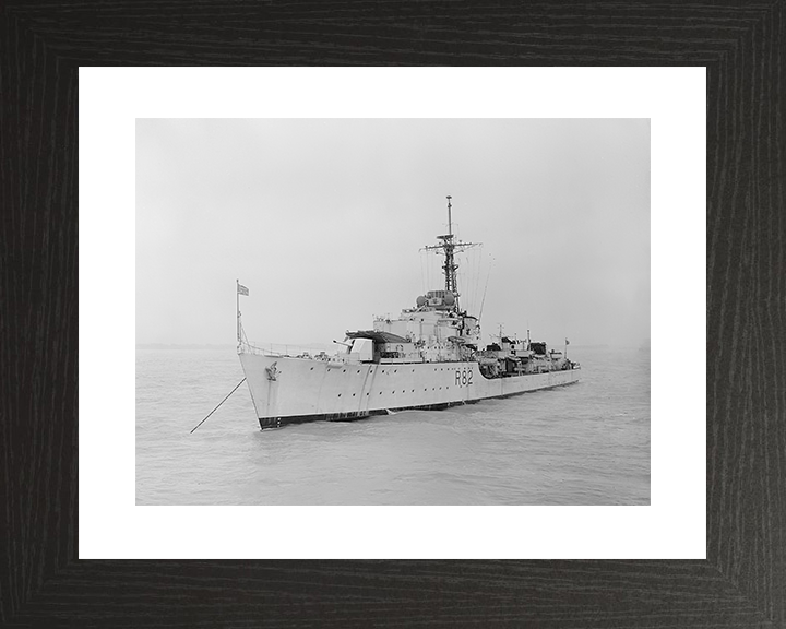 HMS Creole (R82) Royal Navy C Class Destroyer At Anchor Photo Print Wall Art Decor Posters, Prints, & Visual Artwork Hampshire Prints 10 x 8 Black Frame Yes