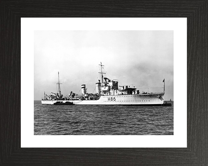 HMS Grenade (H86) Photo Print - At Sea 1936 - Royal Navy G Class Destroyer Posters, Prints, & Visual Artwork Hampshire Prints 10 x 8 Black Frame Yes